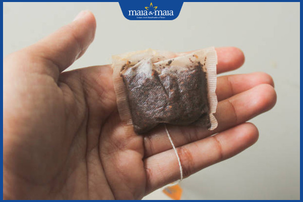 túi trà đã sử dụng