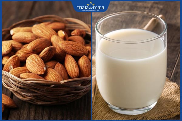 hạnh nhân và sữa