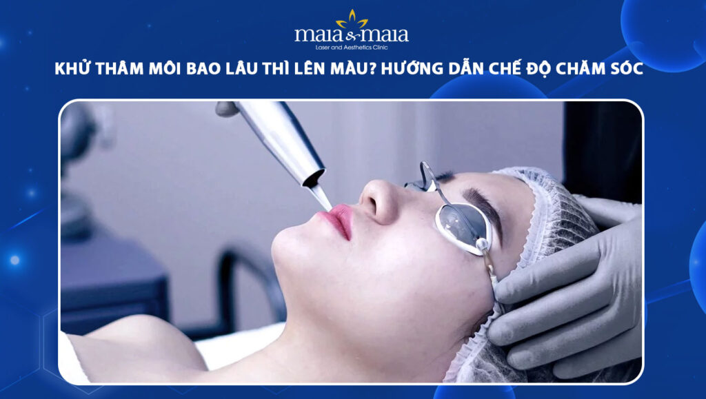 khử thâm môi bao lâu thì lên màu