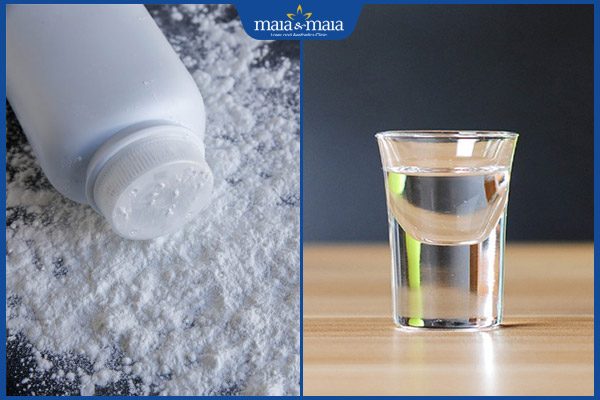 Gợi ý 5 cách trị thâm nách bằng phấn rôm đơn giản tại nhà 3 phấn rôm và rượu trắng