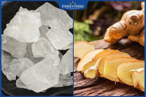 phèn chua và gừng