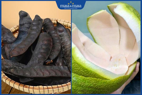 bồ kết và vỏ bưởi