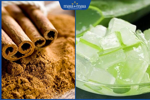 bột quế và nha đam