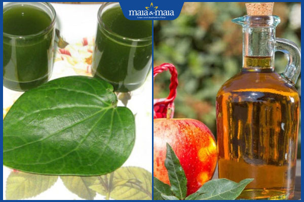 nước trầu không và giấm táo