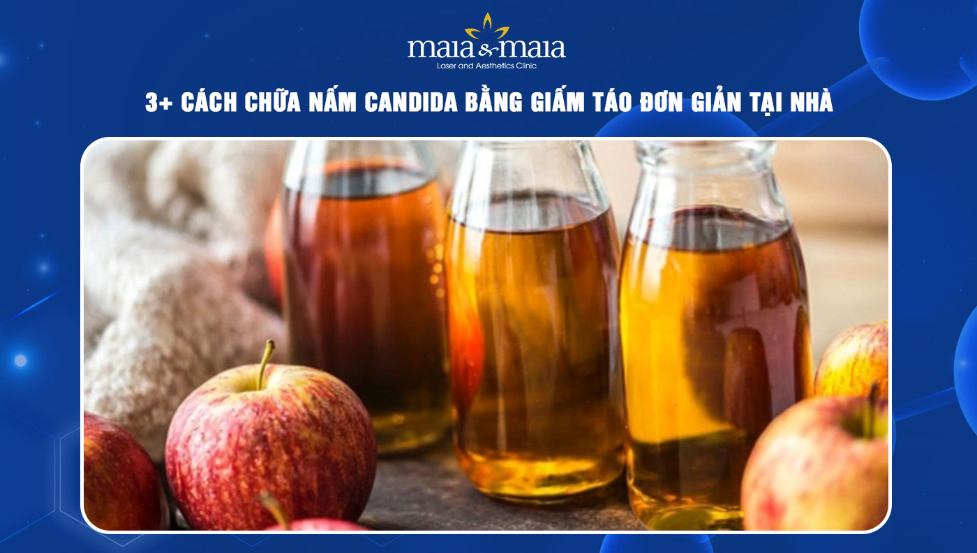 chữa nấm candida bằng giấm táo