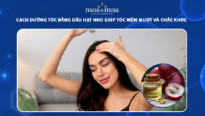 dưỡng tóc bằng dầu hạt nho