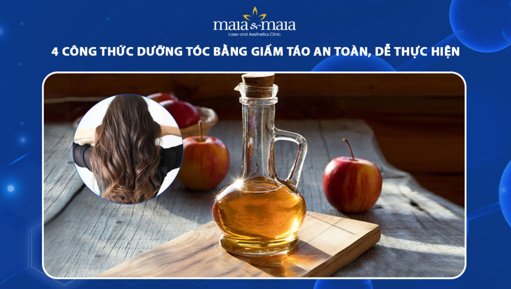 dưỡng tóc bằng giấm táo