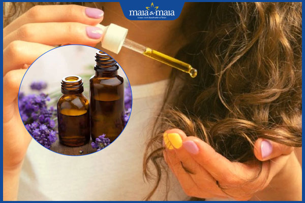 massage dưỡng tóc với dầu oải hương