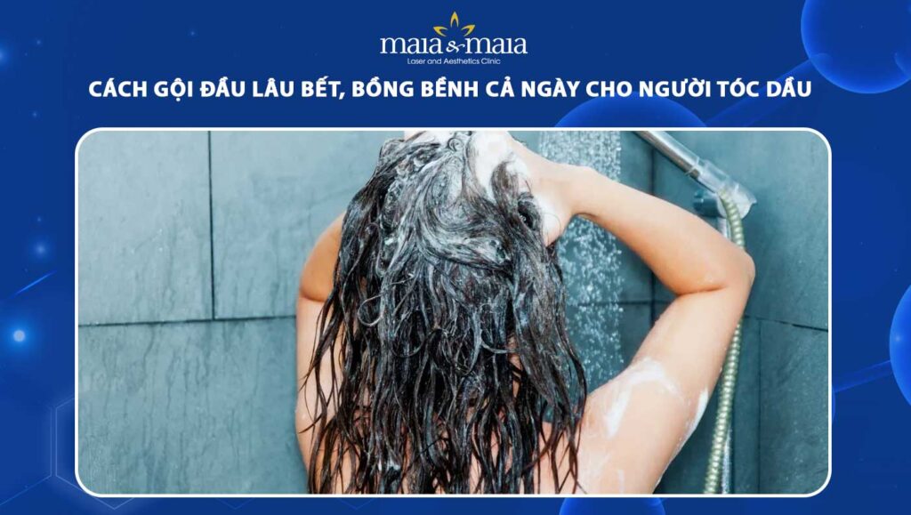 cách gội đầu lâu bết