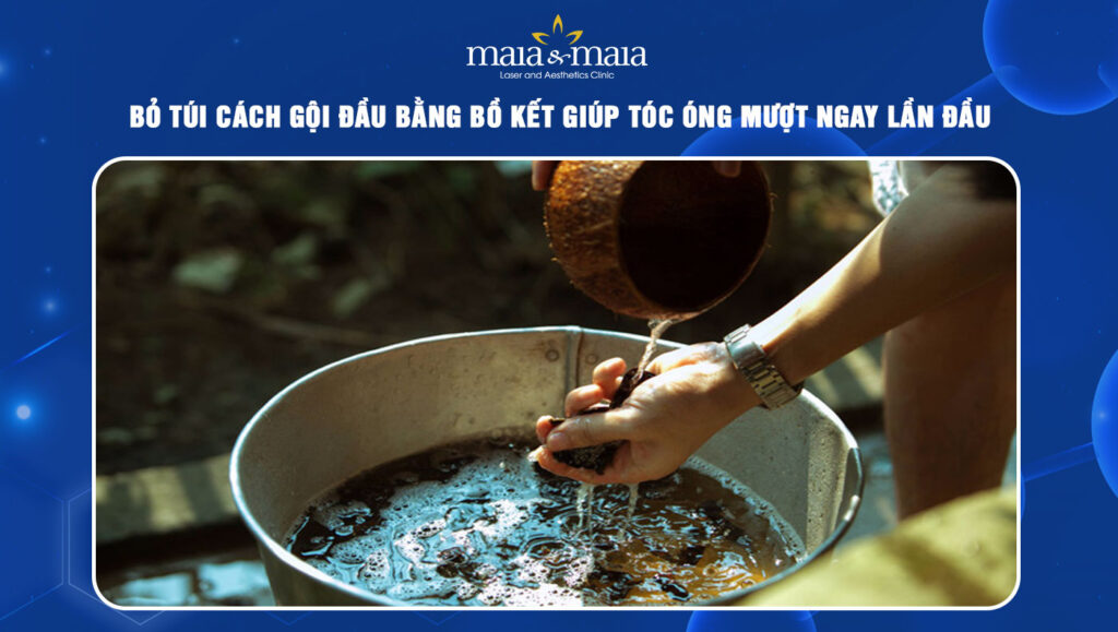 gội đầu bằng bồ kết