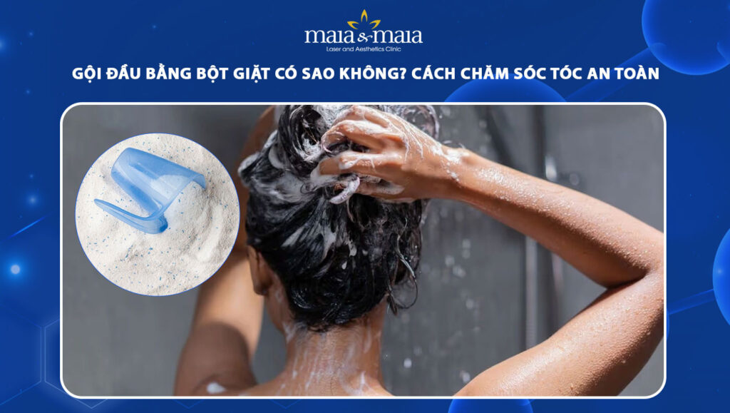gội đầu bằng bột giặt