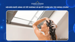 gội đầu buổi sáng