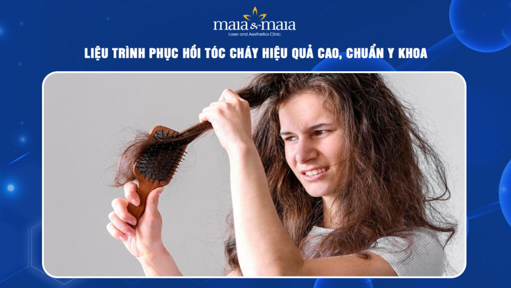 Liệu trình phục hồi tóc cháy hiệu quả cao, chuẩn y khoa 1 phục hồi tóc cháy