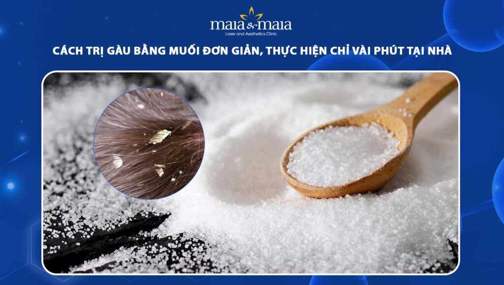 cách trị gàu bằng muối