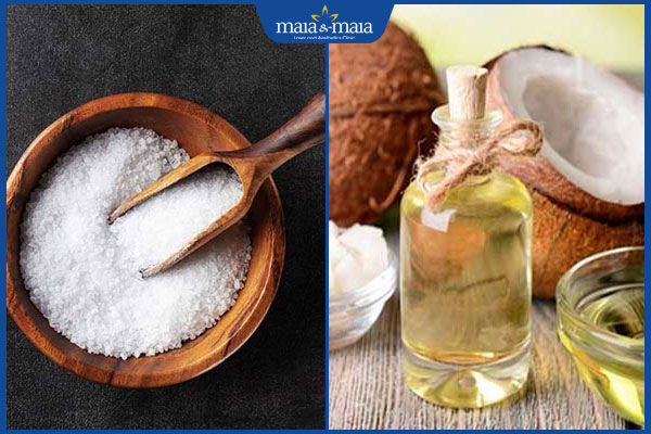 muối và dầu dừa