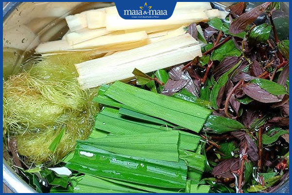 nấu nước lá thơm