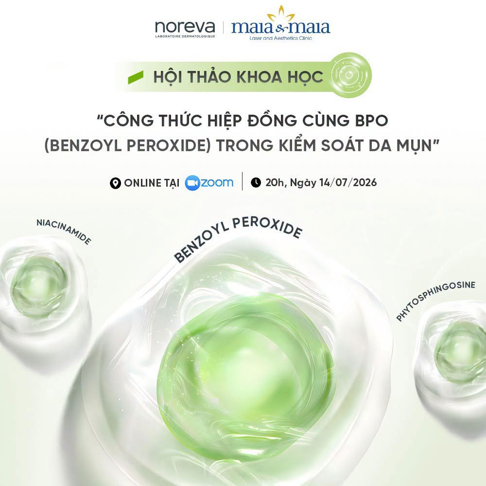 BS CKII Nguyễn Tiến Thành tham gia báo cáo tại hội thảo khoa học trực tuyến về điều trị mụn 2 chương trình hội thảo noreva