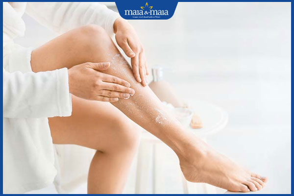 massage chân bằng cám gạo
