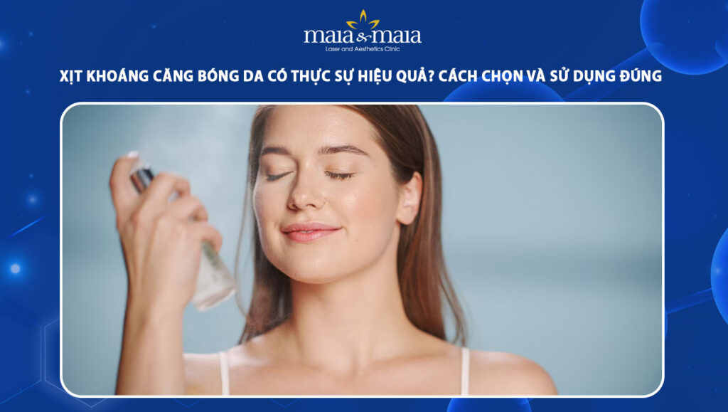 xịt khoáng căng bóng da